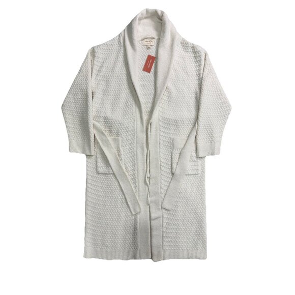 STATE OF DAY Chenille Waffle Knit Robe Size M/L Bright Sea Salt Retail $119.50 - Picture 5 of 7